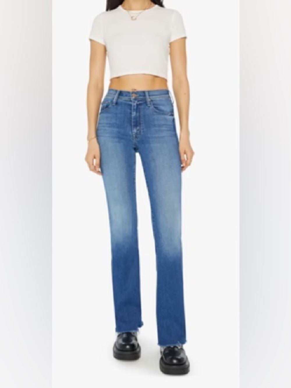 MOTHER | Blue Flared Jeans mid-rise jeans | size 30